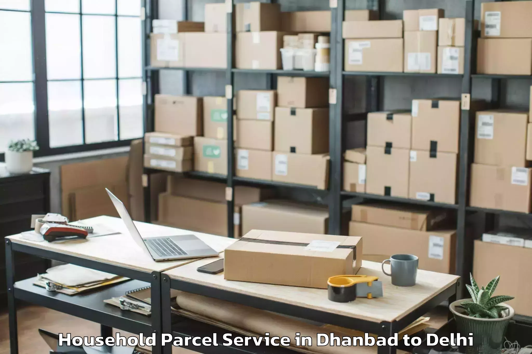 Professional Dhanbad to University Of Delhi Household Parcel